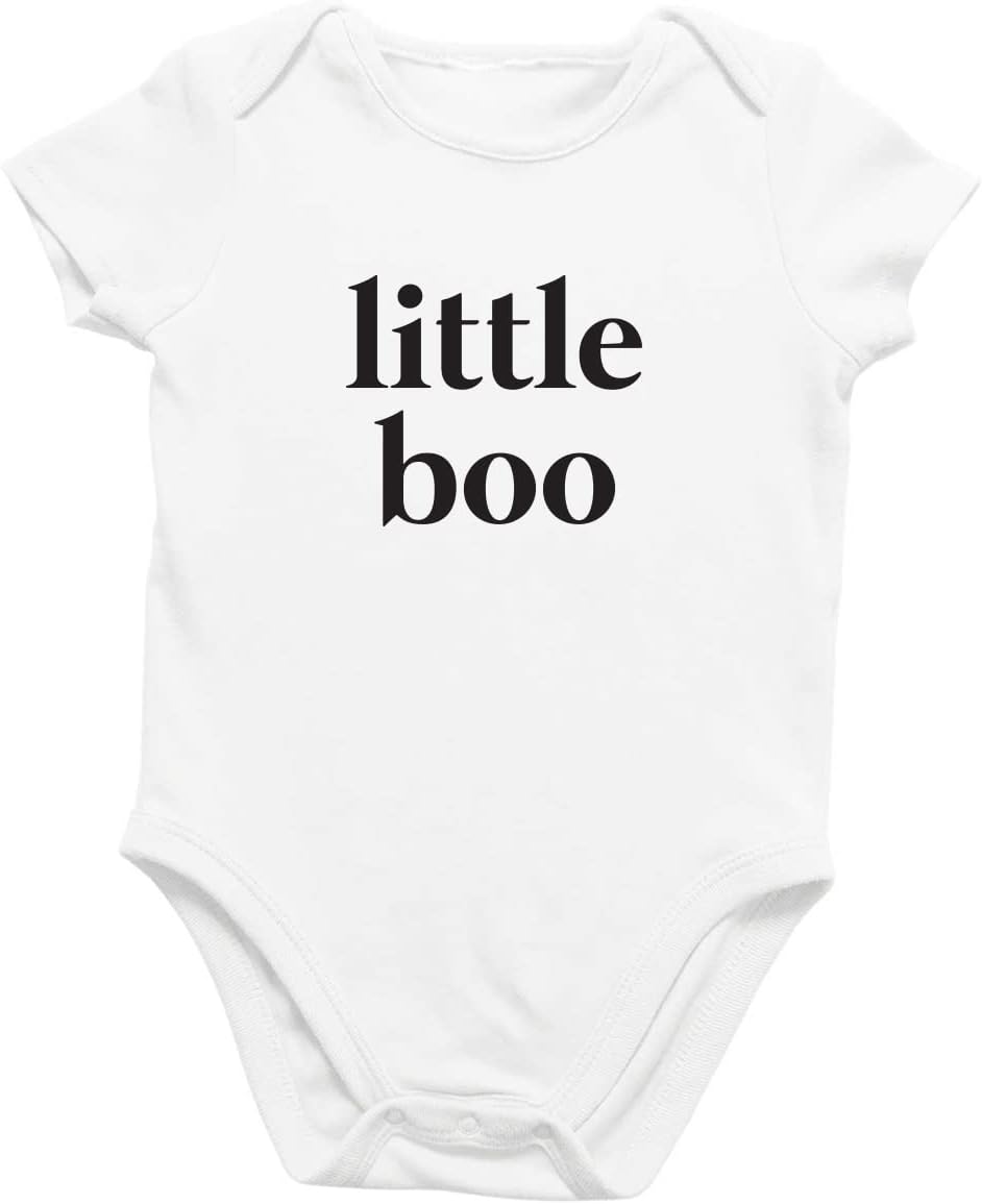 Printique Organic GOTS Certified Baby Onesie Unisex Bodysuit 0-18 months - Halloween Spooky