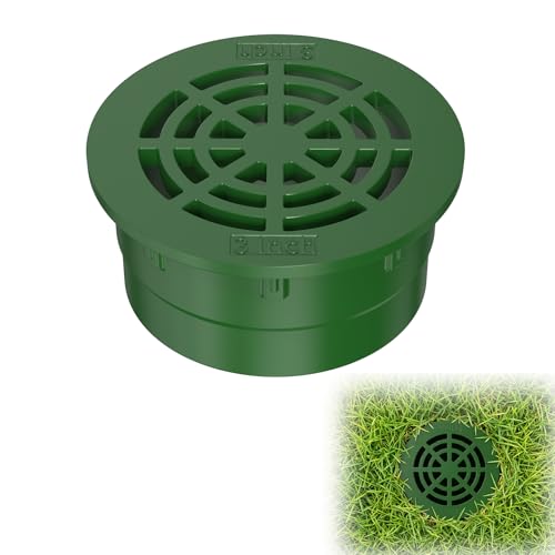 3 Inch Round Drainage Grate Cover, Outdoor Drain Cover for 3" SDR 35 Sewer & Drain Pipe/Fittings, Single-Wall Corrugated Pipe, Low Profile Lawn Drain Cover, Easy Installation (1PC-3 Inch)