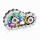Metall Fidget Spielzeug, Fahrradkette Fidget Spielzeug mit 2 Gängen, Angst Relief Finger Spielzeug Gadgets für Erwachsene (Silber + Farbe)