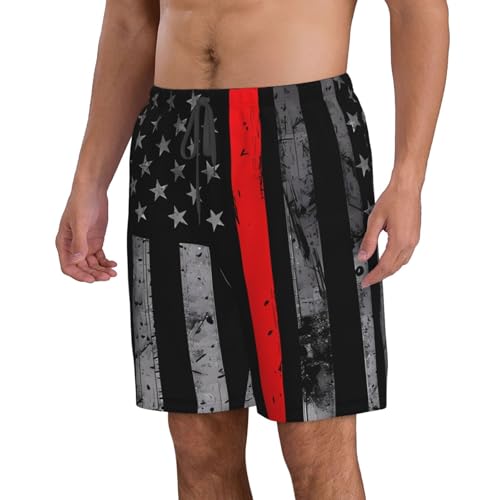 Hot Red Lips Kissing Men's Swim Trunks Beach Shorts Quick Dry Hawaiian Swimming with Pockets2