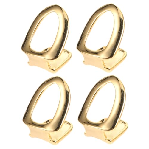 4 piezas tapas de dientes estilo Hip Hop chapado