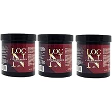 LOC N Edge Gel Extra Hold Pack of 3 16 oz Each | Maximum Hold for Locs, Braids, Twists & Edges | Non-Greasy, Natural Ingredients, All Hair Types