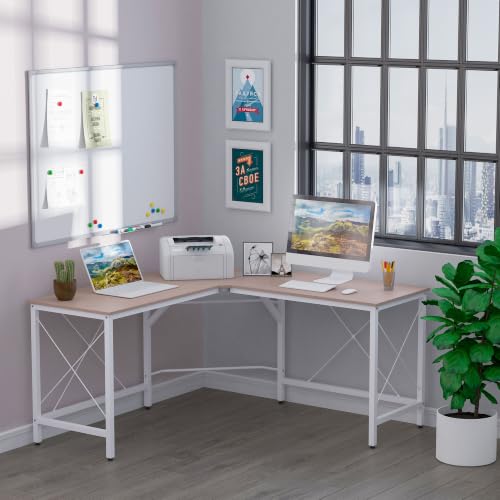 Miniatura 2 de Homcom Mesa De Ordenador Pc Escritorio Para Oficina Hogar Tipo Mesa Esquinera Forma L Marco Metal 150x150x76cm