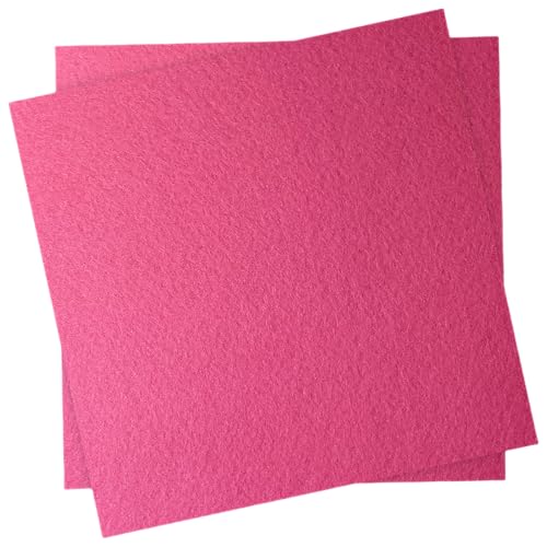12" x 12" Felt Fabric Sheets for Crafts, Squares Felt Paper (Pink)
