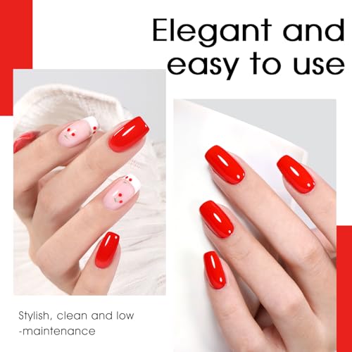 SHOYUM Gel x Nail Polish Kit, 3 Pcs 15ml Nude White Red Colors Soak Off UV Jelly Gel Polish Set Nail Art DIY Manicure at Home — view 3