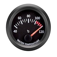 ETOPARS 52mm Automotor Kfz Zeiger Wassertemperatur Messgerät Kit Temperatur Celsius Wassertemperaturanzeige Weiß Lichtanzeige Zeigeranzeige