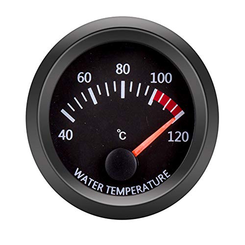 ETOPARS Motor Coche Auto 52mm kit medidor de temperatura del agua Celsius Puntero Indicador de luz LED Blanco Universal