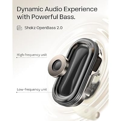 SHOKZ OpenFit 2 Open-Ear Headphones,True Wireless Bluetooth Earphones with Microphone,Earhook Earbuds with 48 Hours of Playtime,Fast Charging,IP55 Water-Resistant,with Carrying Bag,Black,Bluetooth5.4