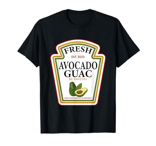 Funny Family Halloween Group Condiments Fresh Avocado Guac T-Shirt
