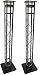 (2) Black 7.2 ft DJ Lighting Truss Light Weight Dual Totem System Trussing Tower