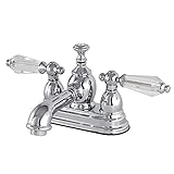 Kingston Brass KS7001WLL 4 in. Centerset Bathroom Faucet, Polished Chrome
