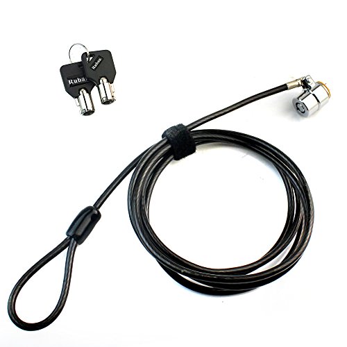 Ruban Notebook Lock And Security Cable (Pc/Laptop) Two Keys 6.2 Foot (Black) #TOP3
