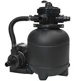 Poolpanda Sandfilteranlage DS 6500 Pro | 6.000 l/h Pumpleistung | 4.100 l/h Systemleistung | großer 310 mm Kessel | schwarz | für Pools bis 20.000 Liter | Pool Sandfilter 32+38 mm