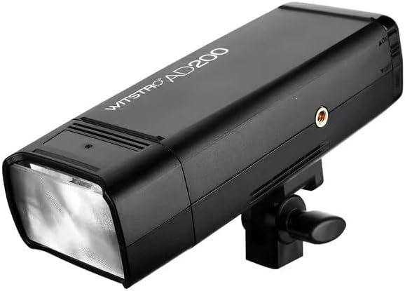 Godox AD200 200Ws 2.4G TTL Speedlite Flash Strobe, HSS 1/8000s Pocket Monolight with 2900mAh Battery, Bare Bulb Flash Head, 0.01-2.1s Recycle Time, 500 Full Power Flashes