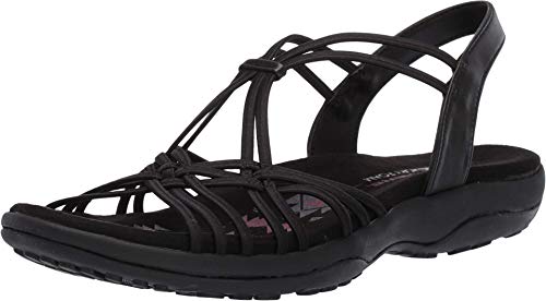 Skechers Reggae Slim-Slip Spliced, Sandalias de Talón Abierto Mujer, Negro Black Blk, 41 EU