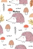 Carnet de Notes Hérisson: carnet de notes Hérisson, Cahier de notes Ligné, cahier en papier ligné pour l'école, les étudiants, les enfants, garçons, ... Cahier avec 120 pages Lignées - format 6x9 po
