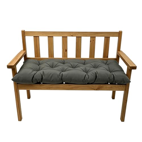 BORDEAG Coussin De Banc, Coussin Exterieur Imperméable, Coussins De Jardin, Imperméable Résistant Aux UV, Polyester, 100x50 cm, Gris Foncé
