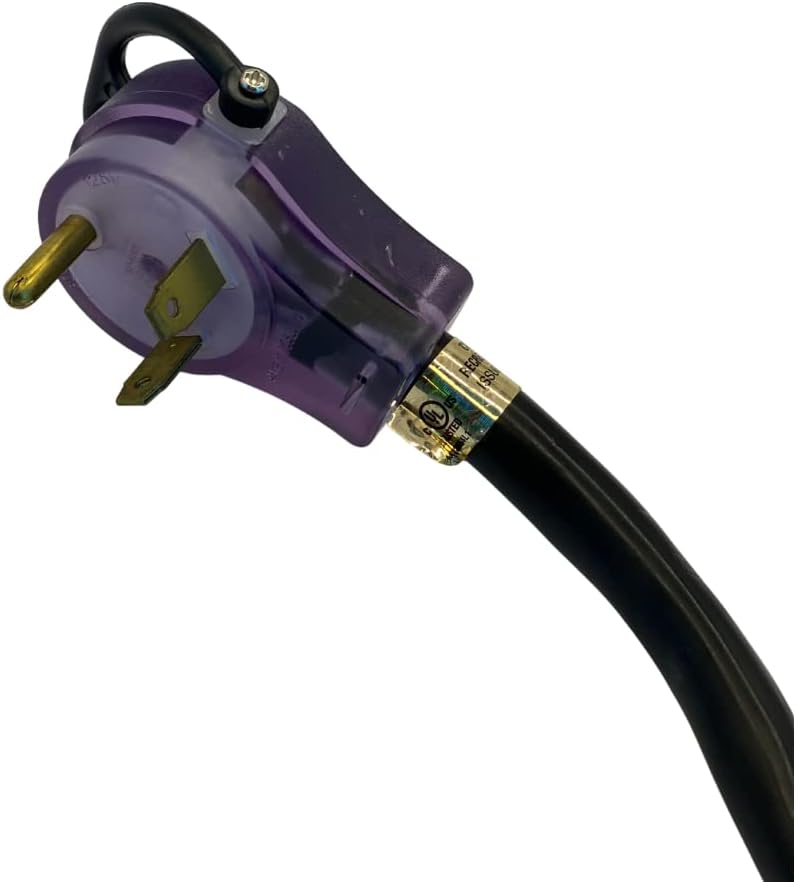 RV Camper Electric Extension Cord With Pull Handles and Lighted Ends, 30 Amp - 25 Ft