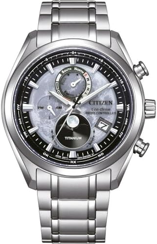 Citizen 32025924 Men's Watch Analogue Eco-Drive Radio, Silver, One