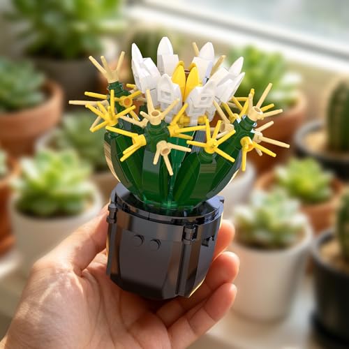 Cogibrix Succulent Cactus Building Set 1370Pcs - Botanical Flower Decor Kit by Cogibrix - Used condition - Image 4
