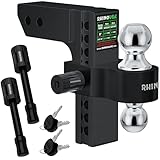 Rhino USA Adjustable Trailer Hitch (2-Inch Receiver) - Heavy Duty Aluminum Tow...