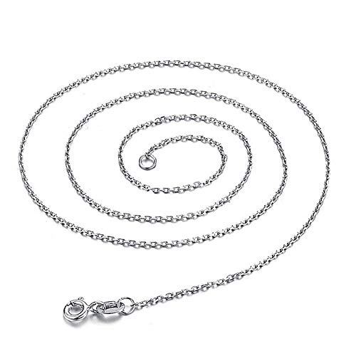 TUANTALL Kette Silber Silberkette Kreuz Halskette 925 Sterling Silber Kette Panzerkette Halskette Länge 40cm / 45cm-16mm / 18mm Weißgold/Silber 18''/45cm-Silver Cover