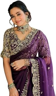 Sareya Veela Designer Sequins and Jari Thread Embroidery Work Saree with Elegant Border and Intricate Cutwork Detailing fo... Price In India
