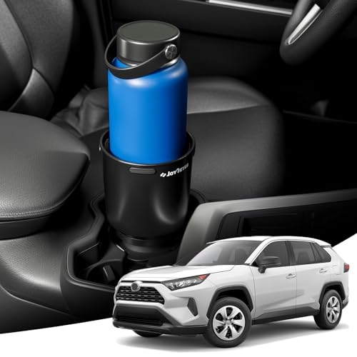 JOYTUTUS Car Cup Holder Expander Compatible with Toyota RAV4 2025 2024 2023 2022 2021 2020 2019,Compatible with Yeti Ramblers 12-36oz, Hydro Flasks 18-40oz,Large Bottles in 3.4"-3.8" (18-40oz)