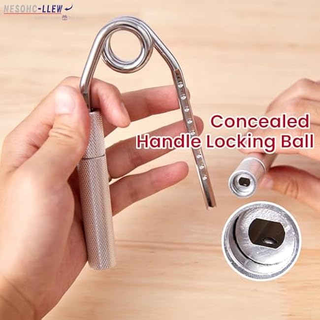 Hand Gripper Strengthener, 40¨C160 lbs Adjustable Resistance, All-Metal Grip Trainer with Carbon Steel Spring and Aluminum Handles