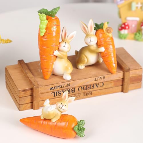 3PCS-Easter-Resin-Bunny-Decoration-Resin-Rabbit-Statue-Table-Home-Decoration-Gifts 3PCS Easter Resin Bunny Decoration Resin Rabbit Statue Table Home Decoration Gifts