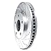 Drilled and Slotted Silver Zinc Brake Rotor 631-54075L