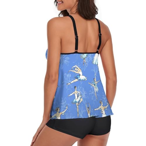 Maillot de bain tankini avec short de garçon et robe de plage - 3