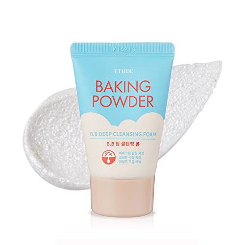 Etude House Baking Powder BB Deep Cleansing Foam 1 fl.oz.(30ml) | Lavaggio detergente perfetto per piccole dimensioni da viaggio | Rimuove i rifiuti dei pori e le cellule morte della pelle