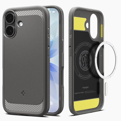 Spigen iPhone 17 Hülle Rugged Armor MagFit - Gray – Ansicht 1