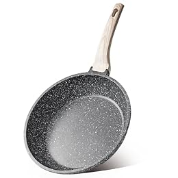 CAROTE 12 Inch Classic Granite Non Stick Black Frying Pan, PFOA-Free