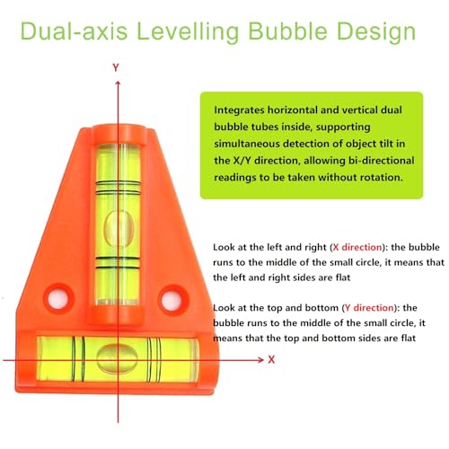 T Type Spirit Level, Mini Caravan Leveller Devices, Motorhome Gadget Levelling, Cross Bubble Level, Also Use for Compact Space Home School 4 T Type Spirit Level, Mini Caravan Leveller Devices, Motorhome Gadget Levelling, Cross Bubble Level, Also Use for Compact Space Home School - Image 4