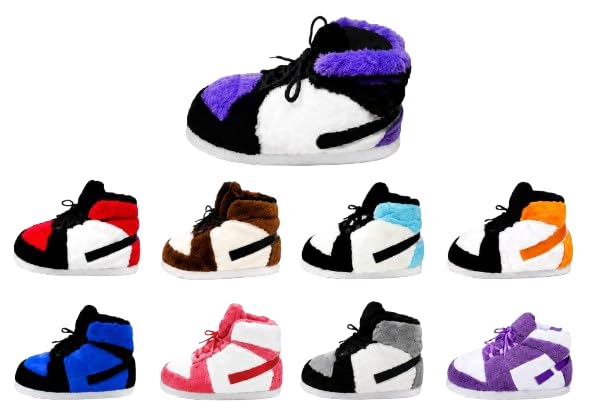 Image of Warm Furry Sneakers Slipper Comfy House Shoes Winter Plush Fuzzy Slipper Shoes For Women Men One Size Fits Most Fluffy Slides For Indoor Outdoor Bigfoot Gifts Houseshoes