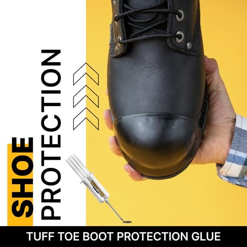 Work Boot Toe Protector & 2 Pack, Liquid Adhesive Shoe Glue for Boot Waterproofing, Protection & Repair - Heavy Duty Waterproof Cover & Shoe Protector for Any Size & Style, 2 Pack Covers 4 Toe Caps - Thumbnail 2