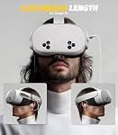 Orzero Type C Headphones Compatible for Quest 3S, Exclusively Designed for VR Headset with PD100W Type C Charging Adapter, Ensure Continuous Quick Charging – Silver White