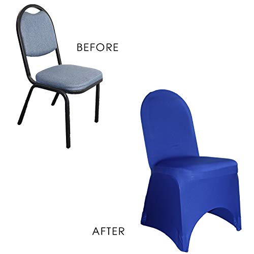 Your Chair Covers - Stretch Spandex Banquet Chair Cover - Royal Blue, Wedding Slip Covers, Premium Quality Chair Cover #TOP4