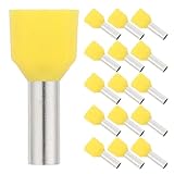 TOBBOMEY 200pcs AWG 14/6.0mm² Wire Copper Crimp Connectors Twin Insulated Ferrule Pin Cord End Terminals for Industrial Automotive Wiring Projects TE6014