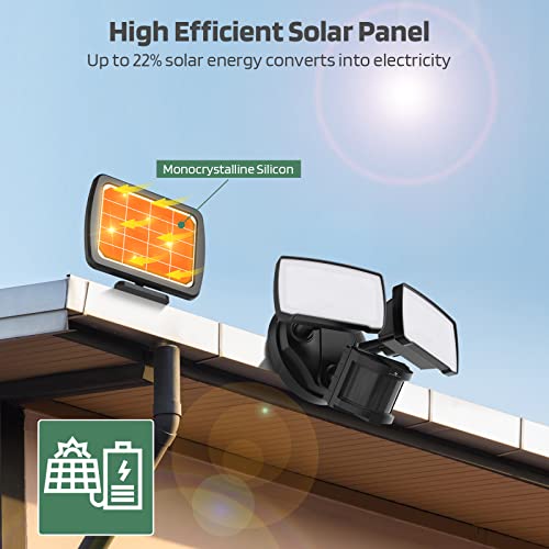 Glorious-Lite Solar Led Security Lights, 1000Lm Bright Solar Motion Lights Outdoor, 5500K Motion Sensor Outdoor Lights, Ip65 Waterproof Solar Flood Lights Outdoor With 2 Adjustable Heads #TOP1