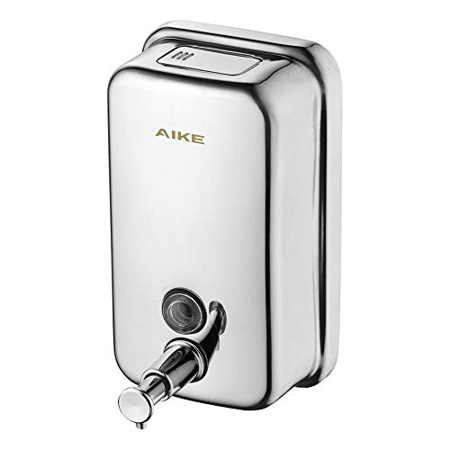 AIKE 500ML Wall Mount Pump Soap Dispenser Polished Stainless Steel Finish by AIKE - Used condition - CA$21.22