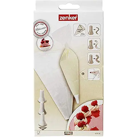 Set de 20 Mangas desechables Fackelmann con 3 Boquillas decorativas Cover