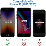 Protecteur d'écran JETech pour iPhone SE 3 / 2 (édition 2022 / 2020) 4,7 pouces, film en verre trempé, 3 pièces
