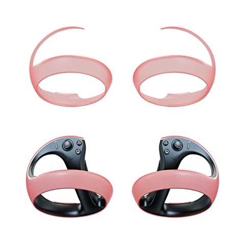 Controller Cover Skin Compatible for PSVR2 Controller, Anti-Bumping Silicone Soft Ring Cover with PS VR2 Sense Controller Protection. (Pink) Cover