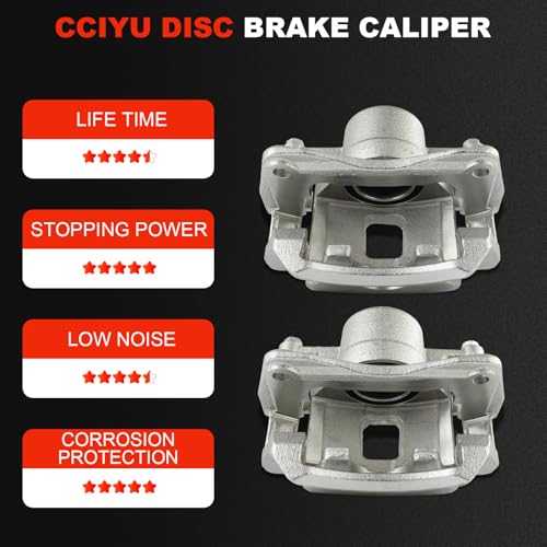 Image of cciyu Front Left & Right Brake Calipers Assembly w /Bracket 19-B2048 19-B2049 1998 1999 2000 2001 2002 For Chevy For Prizm,1998 1999 2000 2001 2002 For Toyota For Corolla