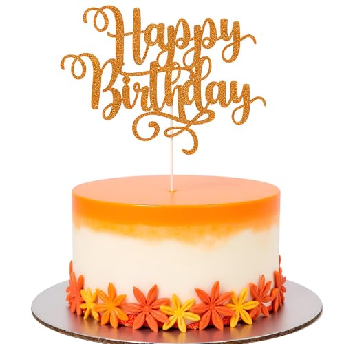 Sleyberoy Glitter Happy Birthday Topper