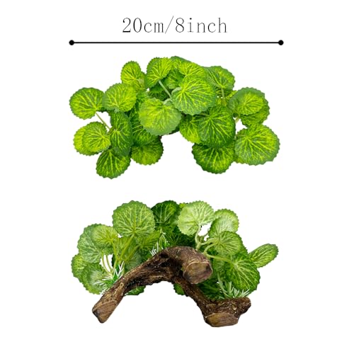 Image of Fish Tank Decorations Aquarium Decor Ornaments Betta Silk Leaf pad Hammock Artificial Driftwood Cave Goldfish Bowl Accessories