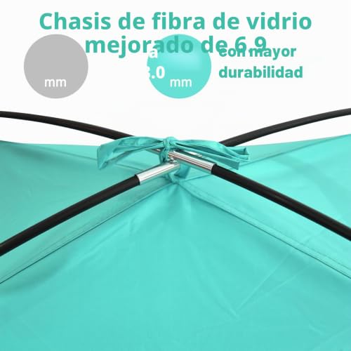 Miniatura 4 de Commouds Carpa De Playa Para 3-4 Personas, Upf 50 Carpa Familiar De Tienda De Campaña Playa, Ligera, Fácil De Armar Y Llevar Carpa De Sol Para Playa, Camping, Pesca, Aire Libre